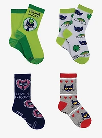 Pete The Cat St. Patrick's Day & Valentine's Day 4-Pair Youth Crew Socks