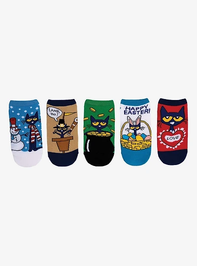 Pete The Cat Seasonal 5-Pair Youth Lowcut Socks