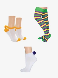 Mardi Gras 3-Pair Socks