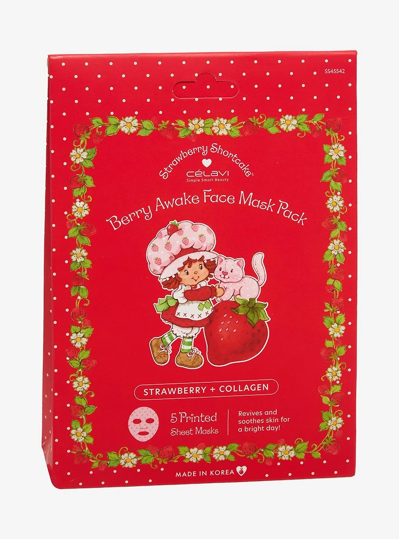 Célavi Strawberry Shortcake Berry Awake Face Mask Set