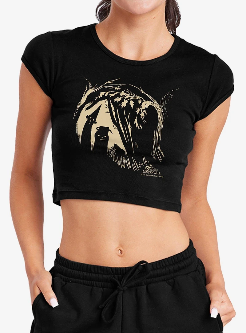 Over The Garden Wall Boom Cover Cap Sleeve Baby Rib Women's Crop Top