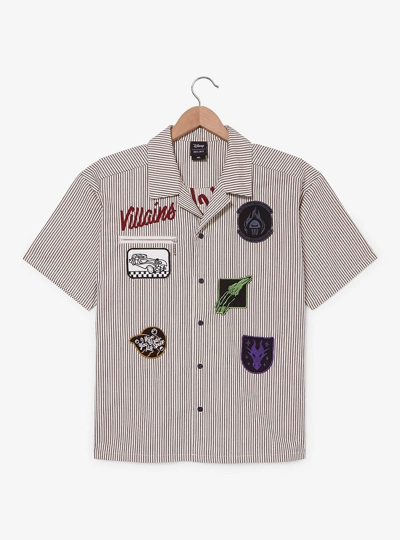 Disney Villains Icons Striped Woven Button-Up - BoxLunch Exclusive