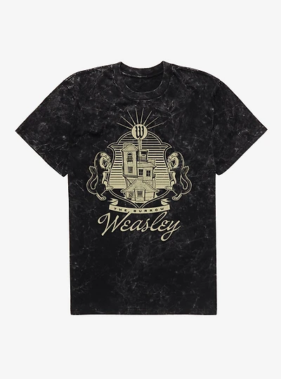 Harry Potter The Burrow Weasley Mineral Wash T-Shirt