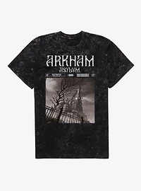 DC Batman Arkham Asylum Rated Mineral Wash T-Shirt