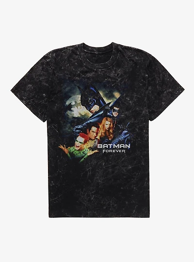 DC Batman Forever Poster Mineral Wash T-Shirt