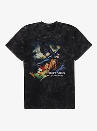 DC Batman Forever Poster Mineral Wash T-Shirt