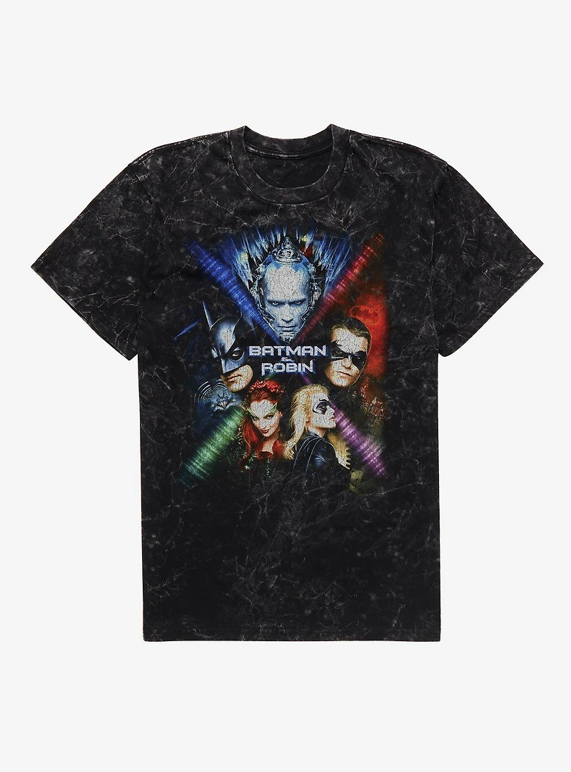 DC Batman & Robin Poster Mineral Wash T-Shirt