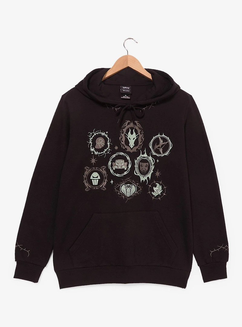 Disney Villains Icons Embroidered Hoodie — BoxLunch Exclusive