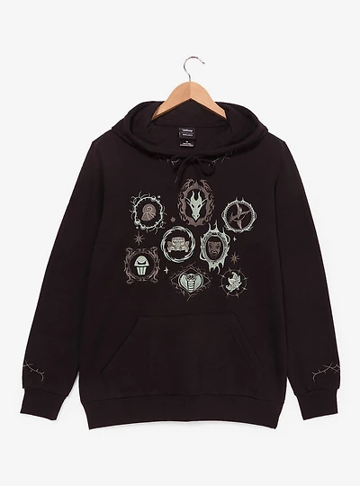Disney Villains Icons Embroidered Hoodie — BoxLunch Exclusive