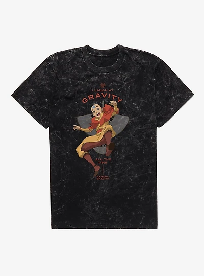 Avatar: The Last Airbender Aang Laugh At Gravity Mineral Wash T-Shirt