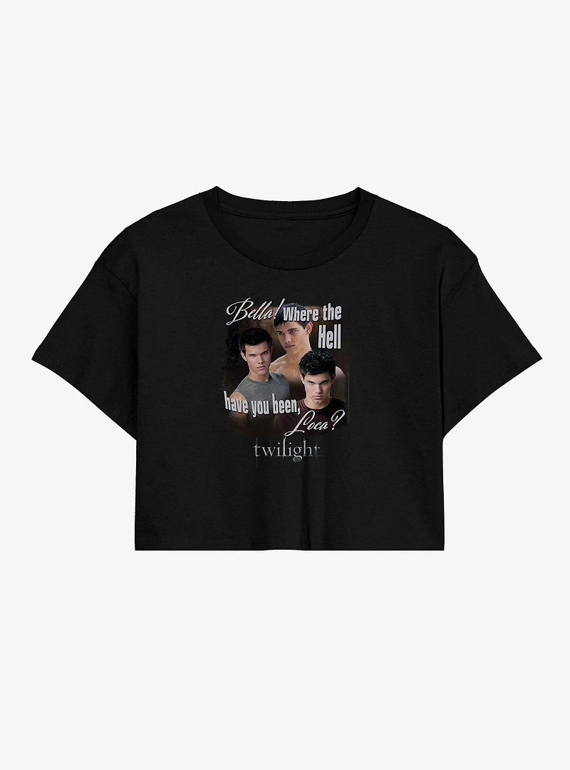 Twilight Jacob Where You Been Loca Womens Crop T-Shirt