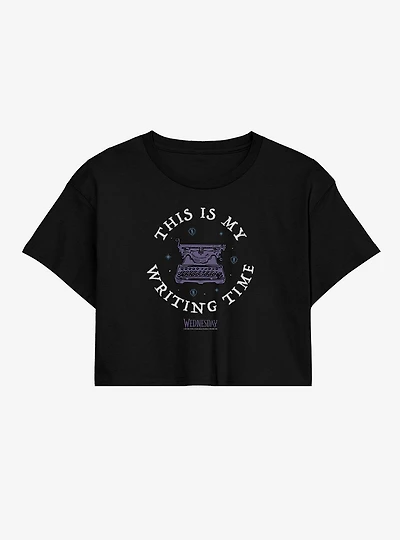 Wednesday This Is My Writing Time Womens Crop T-Shirt