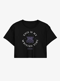 Wednesday This Is My Writing Time Womens Crop T-Shirt