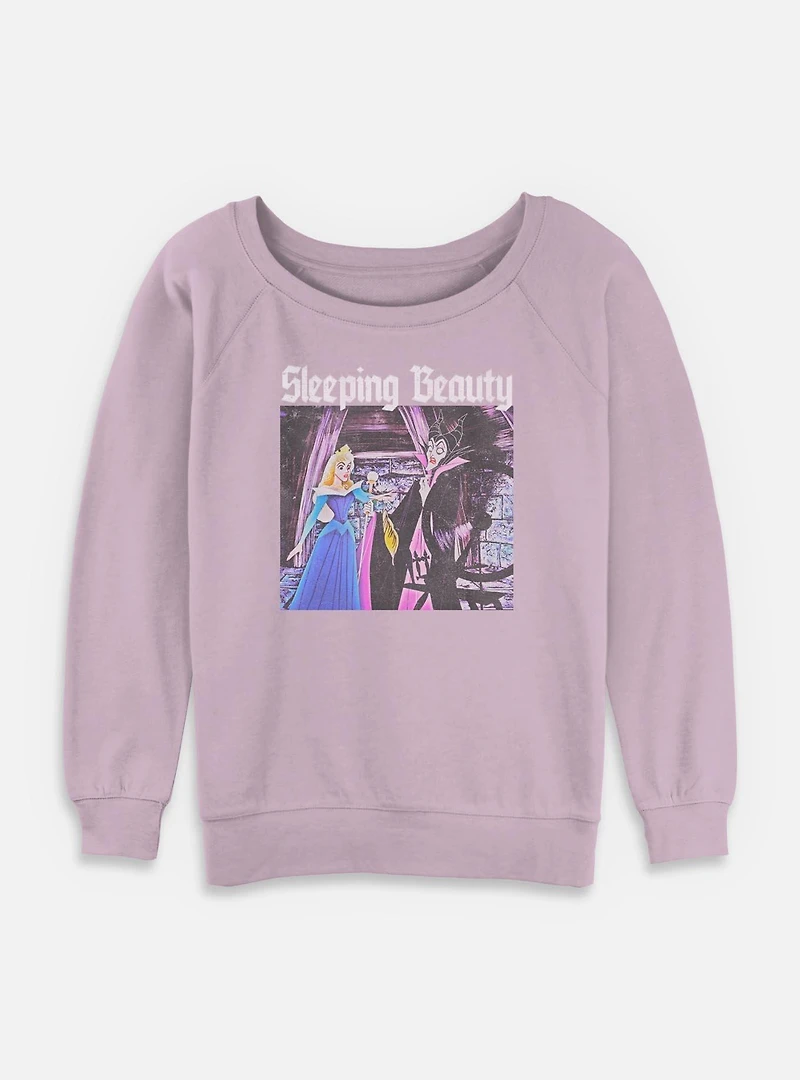 Disney Princesses Retro Movie Scene Womens Slouchy Sweatshirt