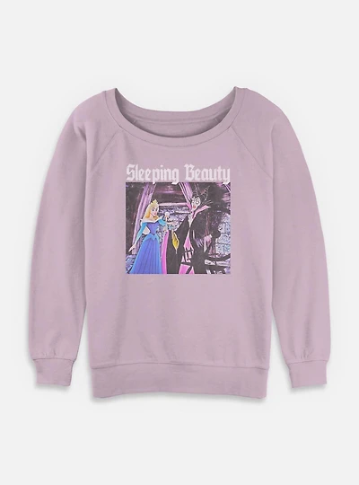 Disney Princesses Retro Movie Scene Womens Slouchy Sweatshirt