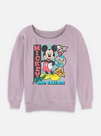 Disney Mickey Mouse & Friends Shapes Womens Slouchy Sweatshirt