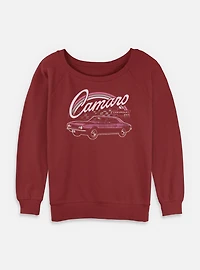General Motors Checkered Camaro  Womens Slouchy Sweatshirt
