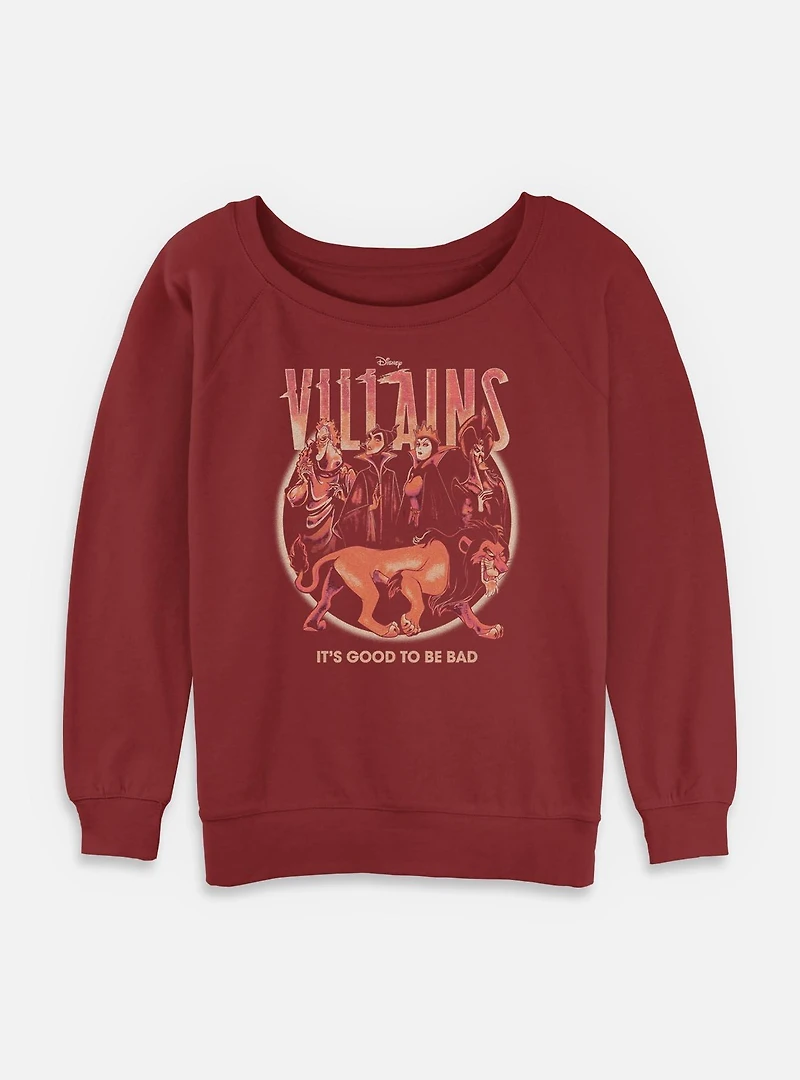 Disney Villains It's Good To Be Bad Womens Slouchy Sweatshirt