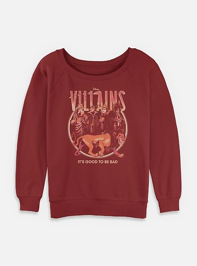Disney Villains It's Good To Be Bad Womens Slouchy Sweatshirt