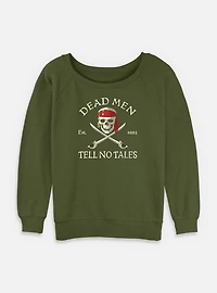 Disney Pirates of the Caribbean Dead Men Tell No Tales Womens Slouchy Sweatshirt
