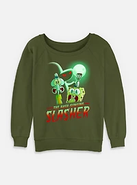 Spongebob Squarepants The Hash Slinging Slasher Womens Slouchy Sweatshirt