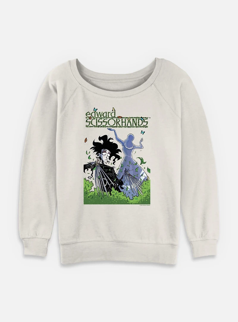 Edward Scissorhands Outside Collage Womens Slouchy Sweatshirt