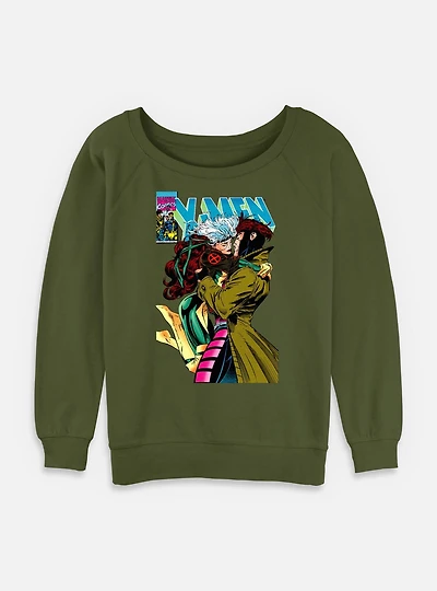 Marvel X-Men Rogue Gambit 4Eva  Womens Slouchy Sweatshirt