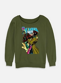Marvel X-Men Rogue Gambit 4Eva  Womens Slouchy Sweatshirt