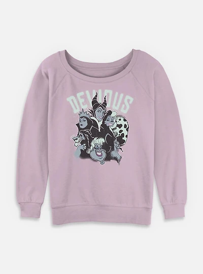 Disney Villains Devious Womens Slouchy Sweatshirt