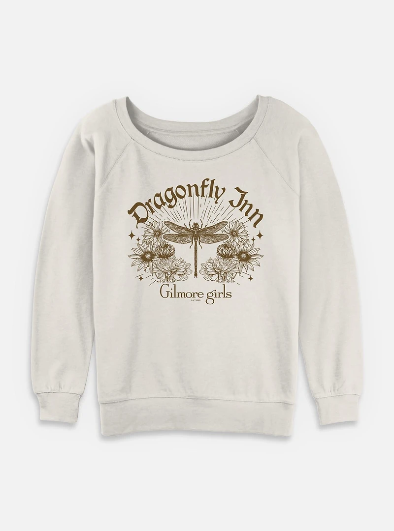 Gilmore Girls Dragonfly Inn Logo  Womens Slouchy Sweatshirt