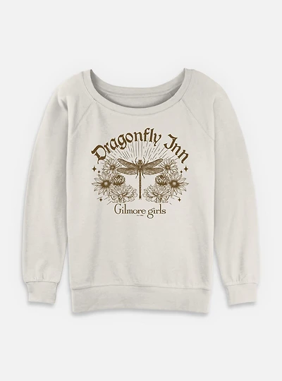 Gilmore Girls Dragonfly Inn Logo  Womens Slouchy Sweatshirt