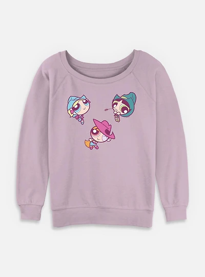 The Powerpuff Girls Rodeo Womens Slouchy Sweatshirt