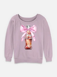 Coca-Cola Diet Coke Bottle With Bow Womens Slouchy Sweatshirt