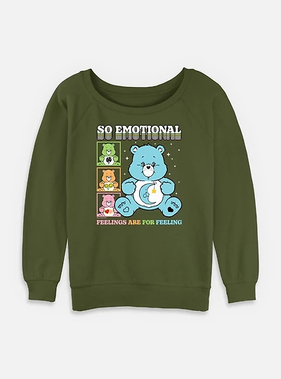 Care Bears So Emotional Feelngs Are For Feeling Womens Slouchy Sweatshirt