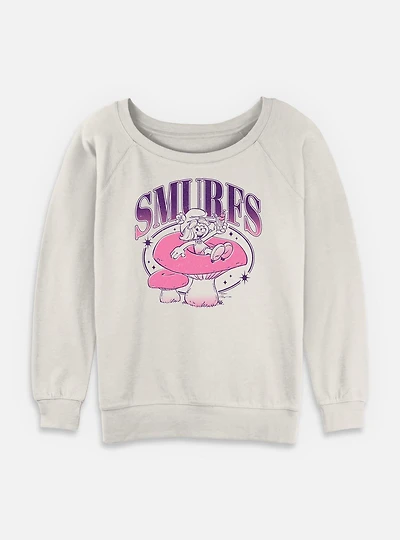 The Smurfs Groovy Vibes Womens Slouchy Sweatshirt