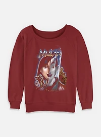 Disney Princesses Mulan Vintage Poster Womens Slouchy Sweatshirt