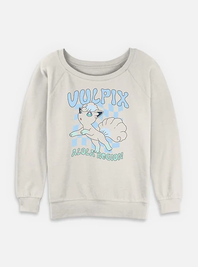 Pokemon Vulpix Alola Region Womens Slouchy Sweatshirt