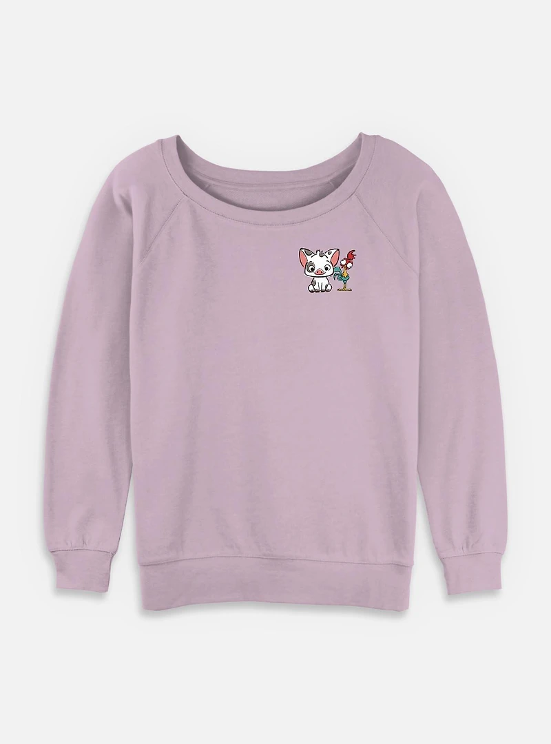 Disney Moana Cute Pals Womens Slouchy Sweatshirt