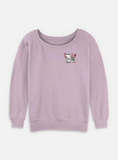 Disney Moana Cute Pals Womens Slouchy Sweatshirt