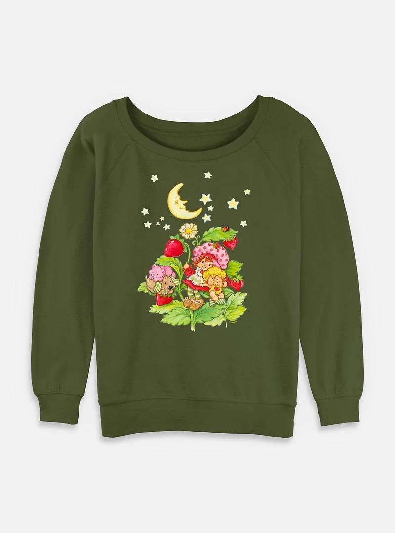 Strawberry Shortcake Berry Moon Womens Slouchy Sweatshirt