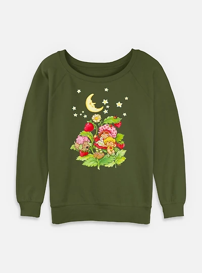 Strawberry Shortcake Berry Moon Womens Slouchy Sweatshirt