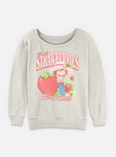 Strawberry Shortcake Berry Sweet  Womens Slouchy Sweatshirt