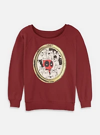 Marvel Deadpool Cats Rule Everything Around Me Womens Slouchy Sweatshirt