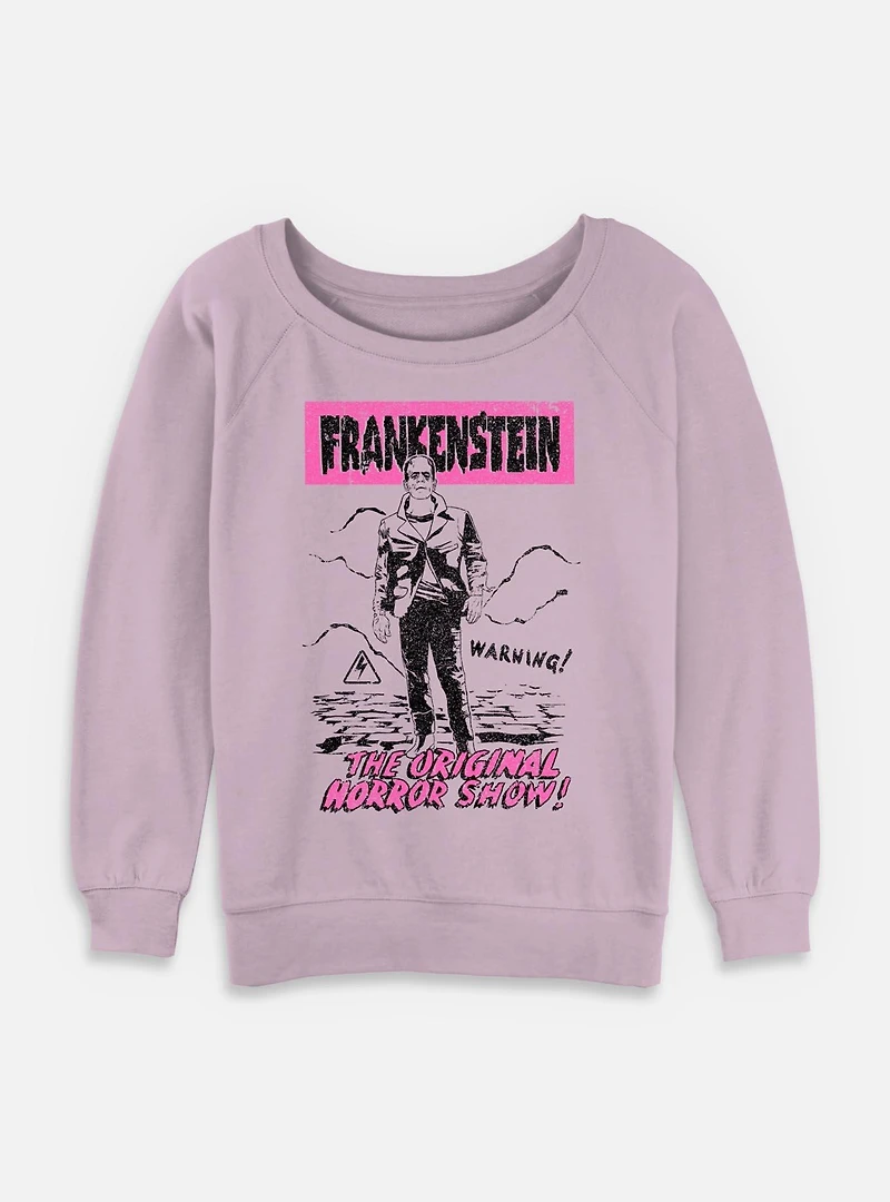 Universal Monsters Frankenstein The Original Horror Show Womens Slouchy Sweatshirt