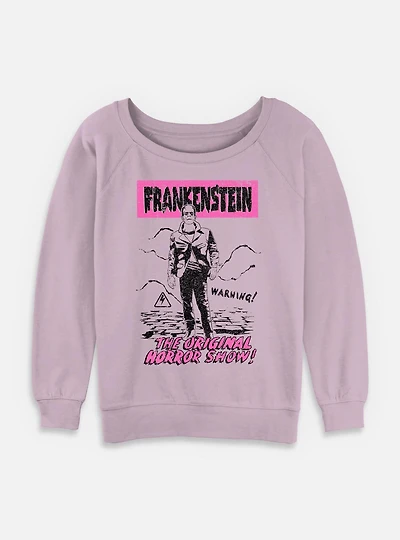 Universal Monsters Frankenstein The Original Horror Show Womens Slouchy Sweatshirt