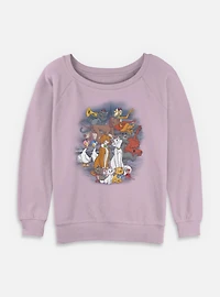Disney The Aristocats Group Dream Womens Slouchy Sweatshirt