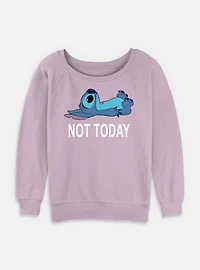 Disney Lilo & Stitch Not Today Womens Slouchy Sweatshirt