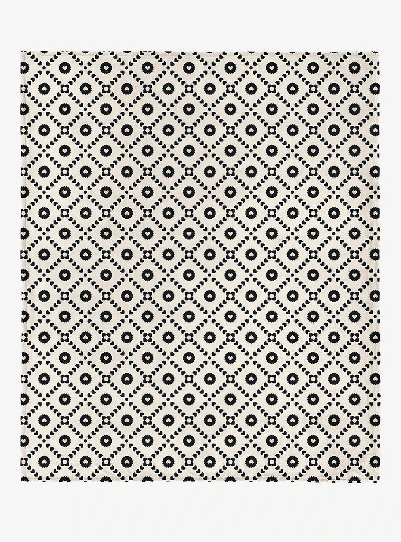 Black Hearts 50x60" Silk Touch Throw Blanket