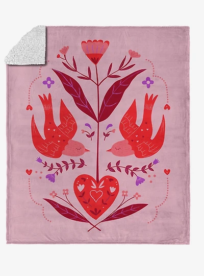 Flying Birds Silk Touch Sherpa Throw Blanket