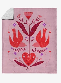 Flying Birds Silk Touch Sherpa Throw Blanket
